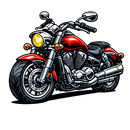 Honda vtx 1300 [Hoodie] - Karikatuur - Achterafdruk