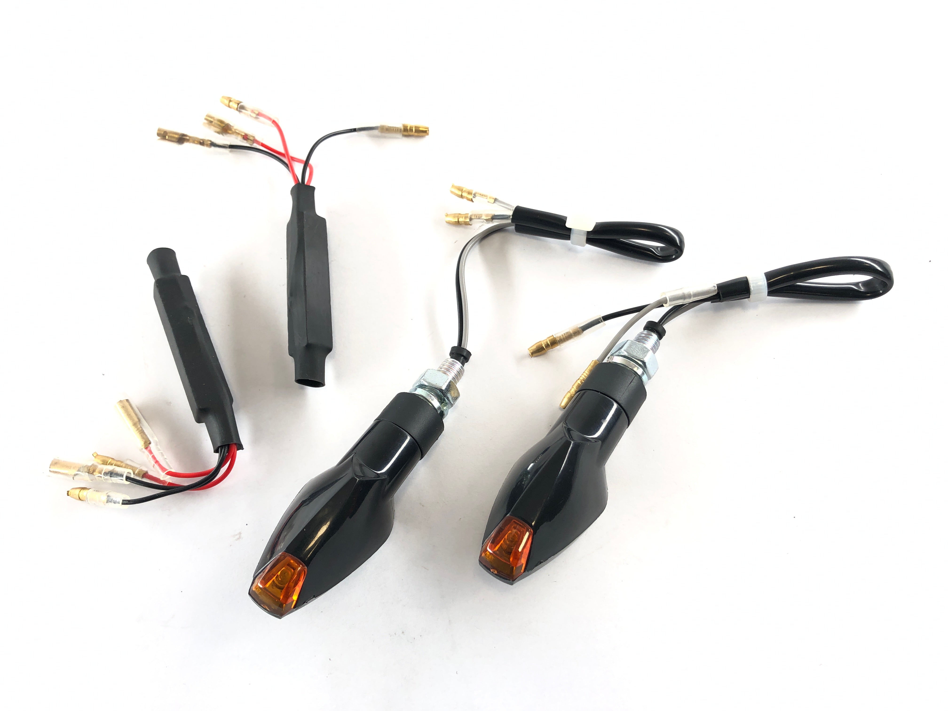 Clignotants LED avec résistances noires [avec marquage E] - Yamaha Kawasaki Suzuki Ducati KTM