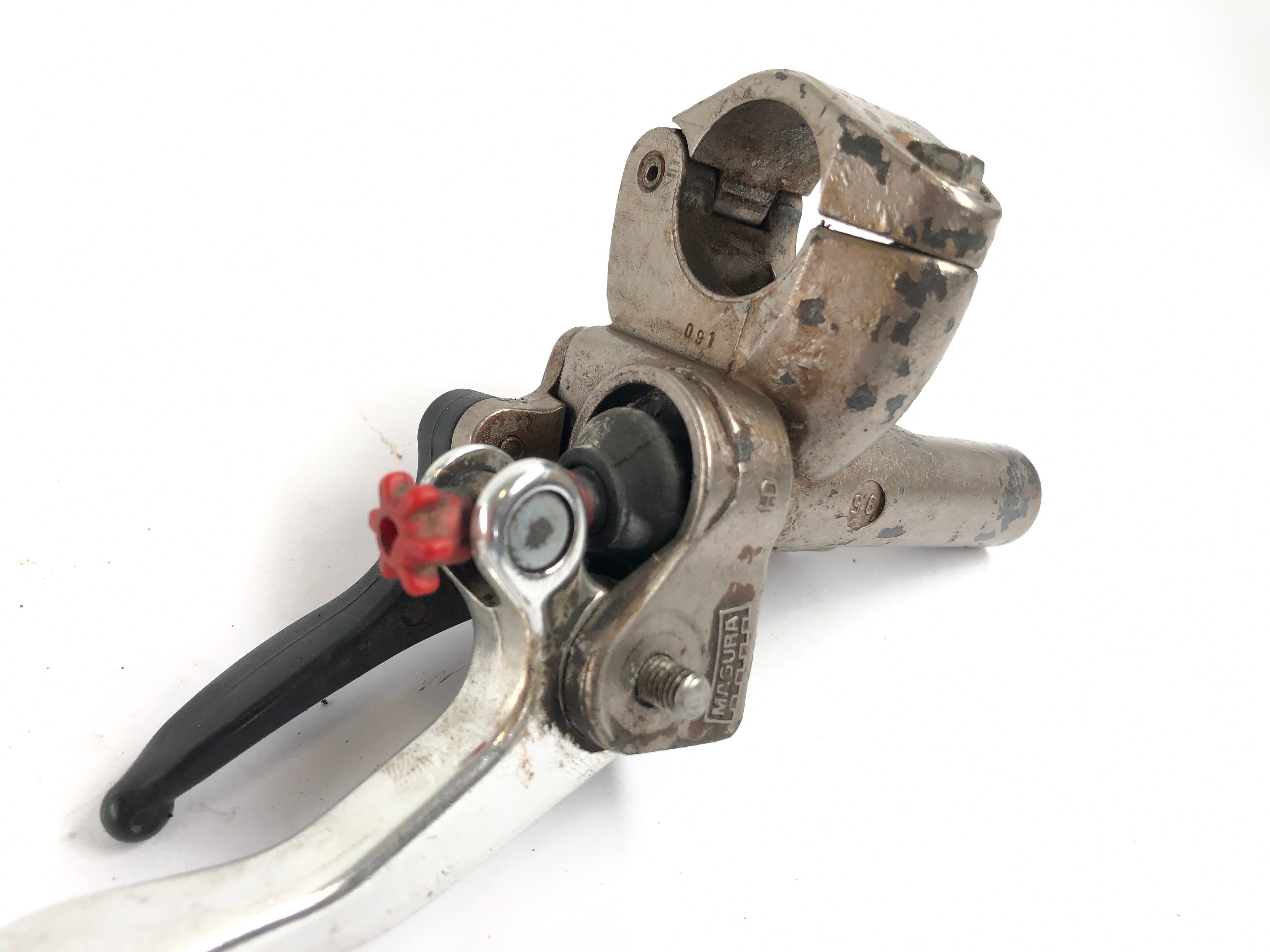 Husaberg FE 501 [2002] - Handlebar fitting left clutch pump with brake lever and decompression lever