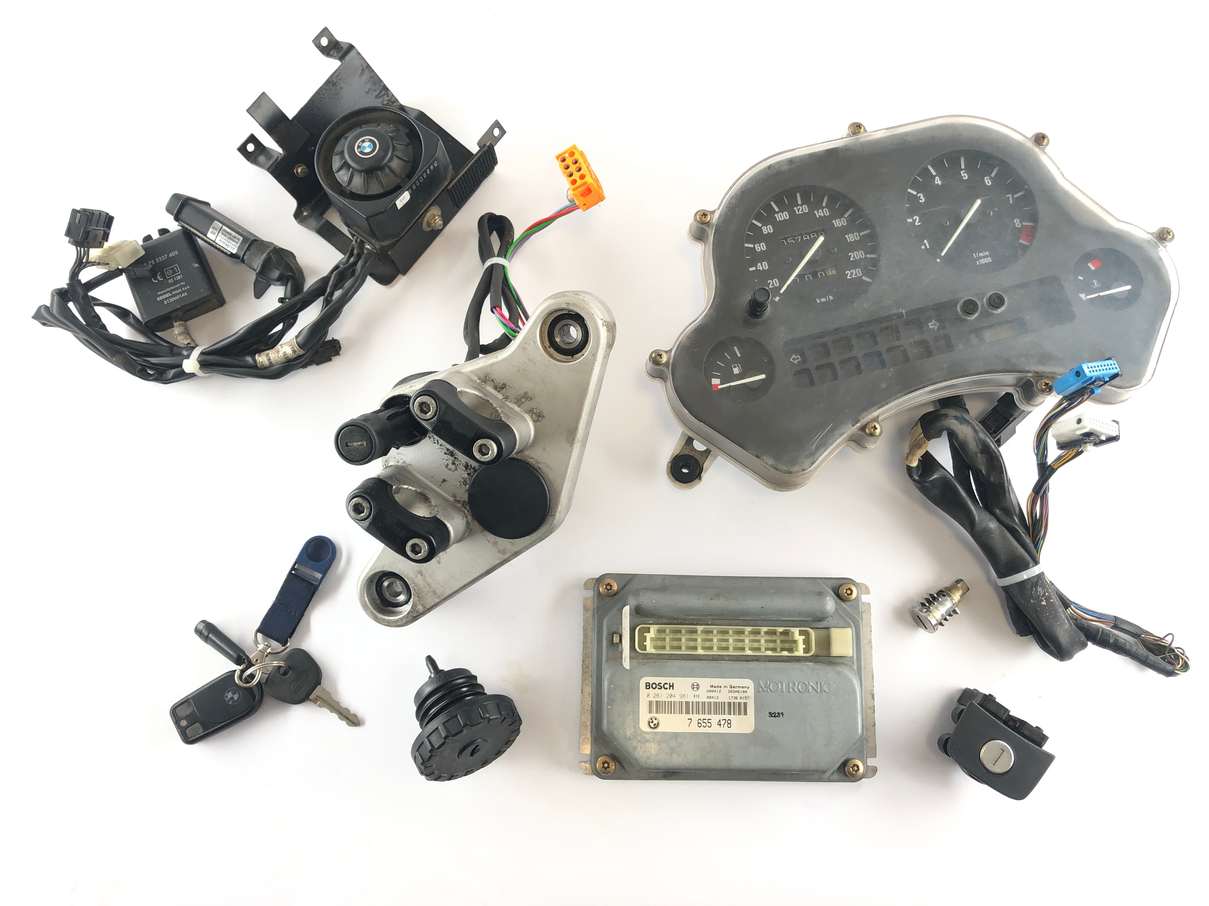 BMW K 1200 LT [2002] - Lock set with immobilizer and top fork bridge