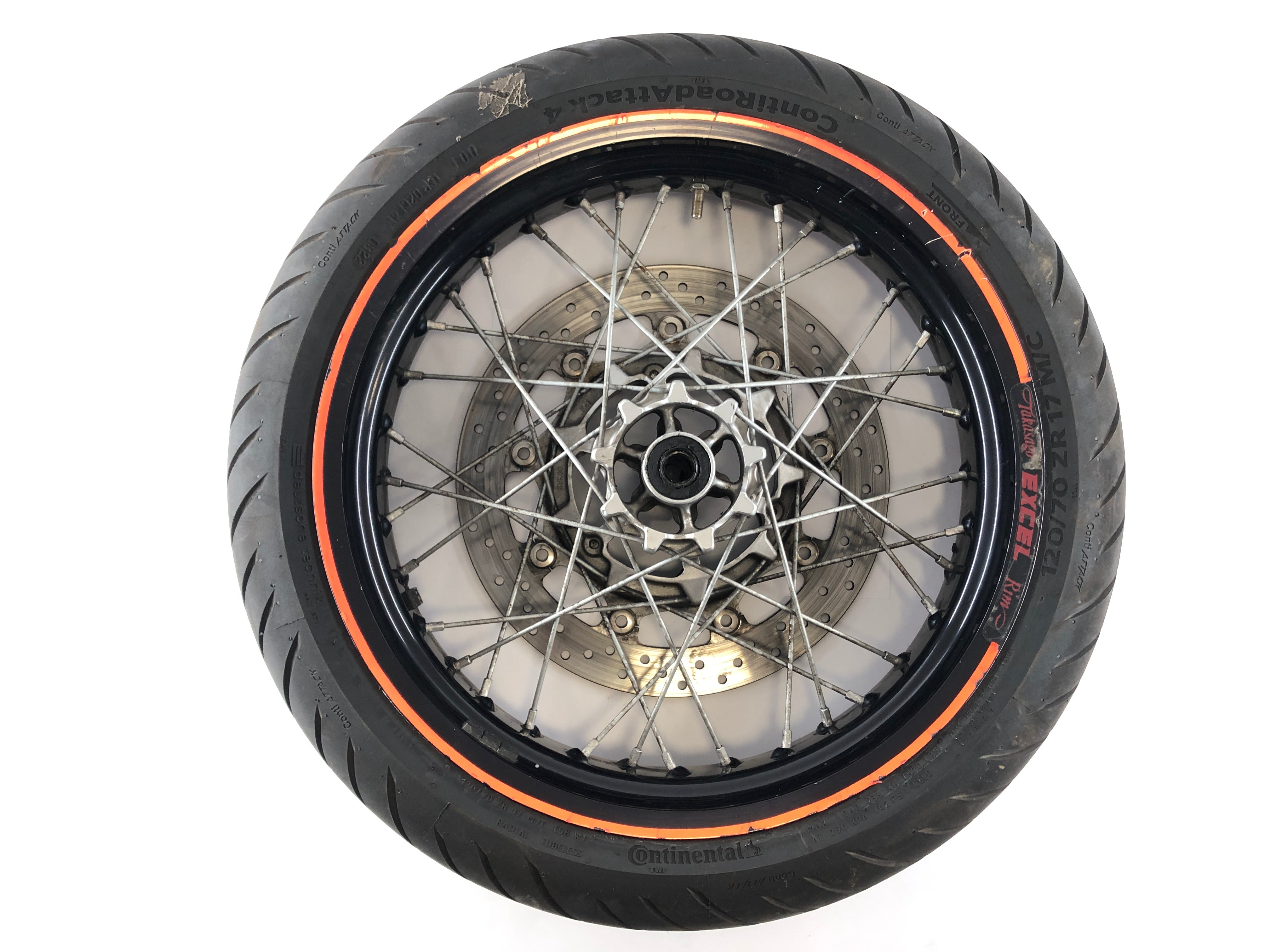 Yamaha XT 660 DM01 [2005] - RIM da borda frontal do impulsor com pneus 120 70 ZR17 DOT0322