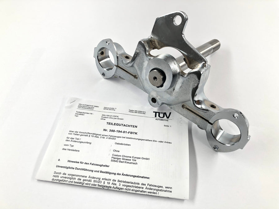 Harley Davidson FLST [1986-1990] - abrazadera triple inferior para FL Softail cromada