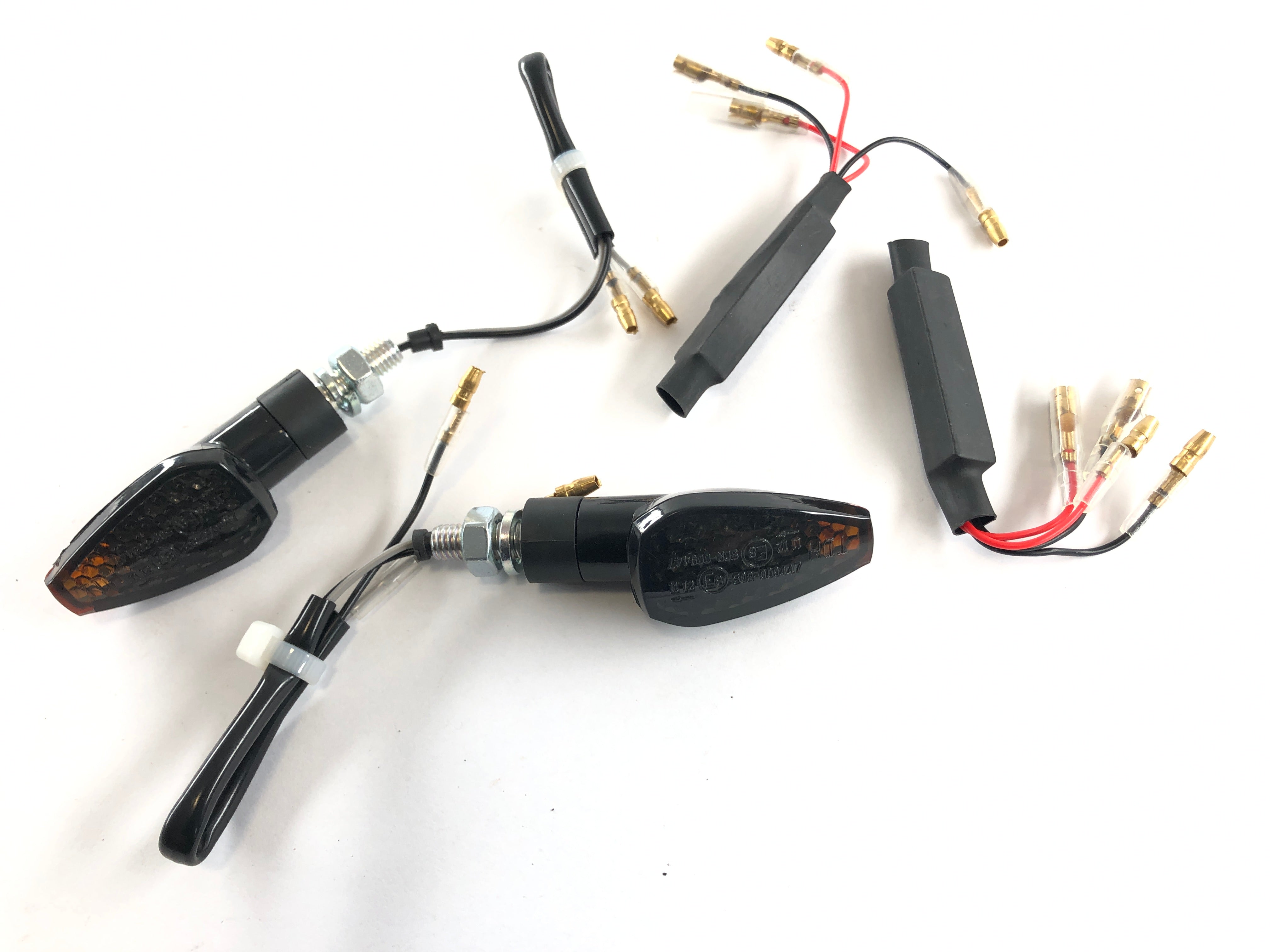 LED blinker med modstande sort [med e -test -mærke] - Yamaha Kawasaki Suzuki Ducati KTM