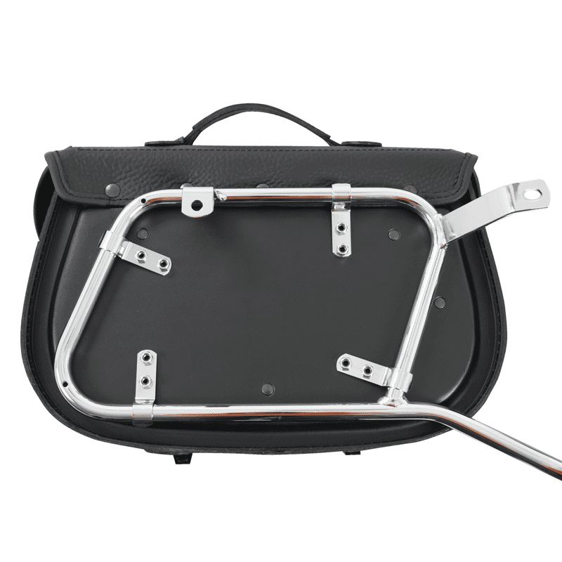 Sacoche moto [Hepco & Becker] - cuir Buffalo Big noir droit - support de sacoche tube