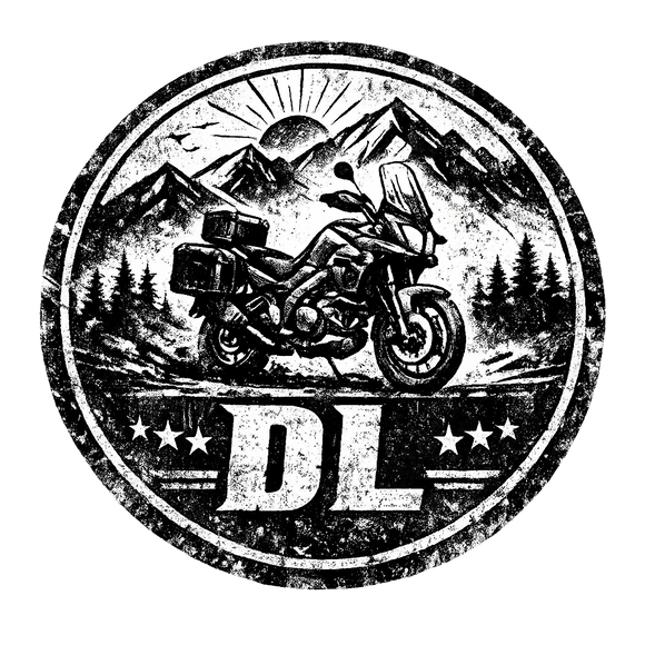 Suzuki dl 800 [T-shirt] - Grunge-badge - Print op de achterkant