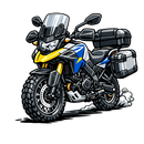 Suzuki dl 800 [Hoodie] - Karikatuur - Achterafdruk