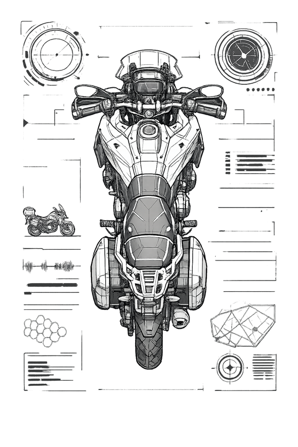 Suzuki dl 800 [Cup Wit] - Top-Down Tech - Eenzijdig
