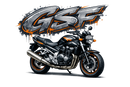 Suzuki gsf 650 [Cup Wit] - Graffiti Vlotter - Enkelzijdig