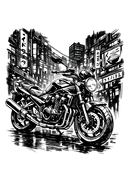 Suzuki gsf 650 [Sweater] - Manga Neon City - Achterafdruk