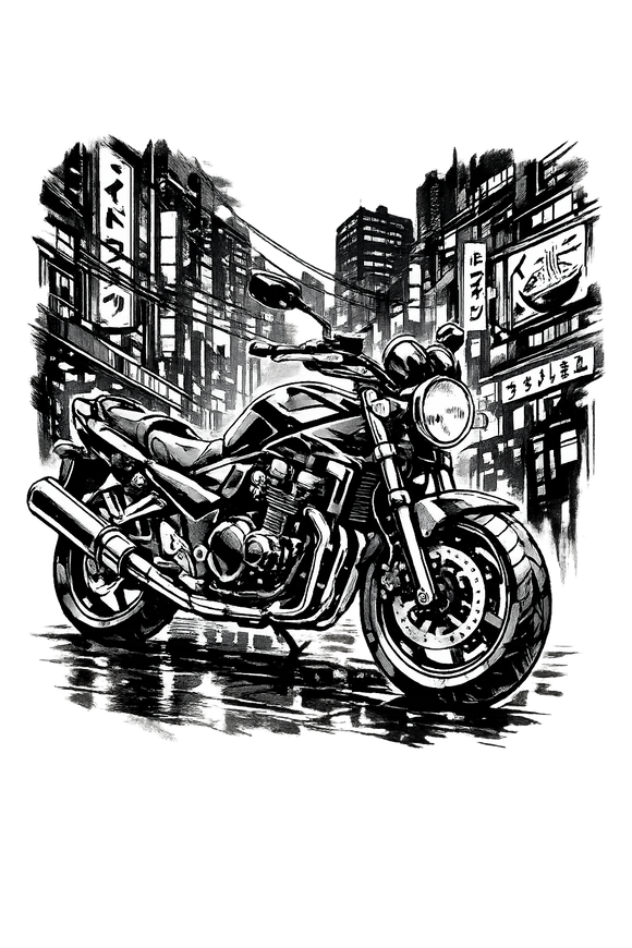 Suzuki gsf 650 [Sweater] - Manga Neon City - Achterafdruk