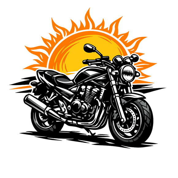 Suzuki gsf 650 [Felpa con cappuccio] - Sunset Split - Stampa sul retro