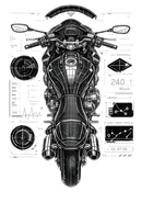 Suzuki gsf 650 [Hoodie] - Top-Down Tech - Borstprint