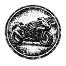 Suzuki gsx-r 600 [T-Shirt] - Grunge Badge - Zadní potisk