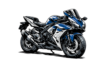 Suzuki gsx-r 600 [T-Shirt] - Manga Neon City - Brust Print