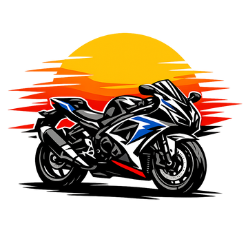 Suzuki gsx-r 600 [Tasse Weiß] - Sunset Split - Einseitig
