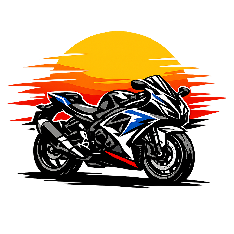 Suzuki gsx-r 600 [T-Shirt] - Sunset Split - Rücken Print
