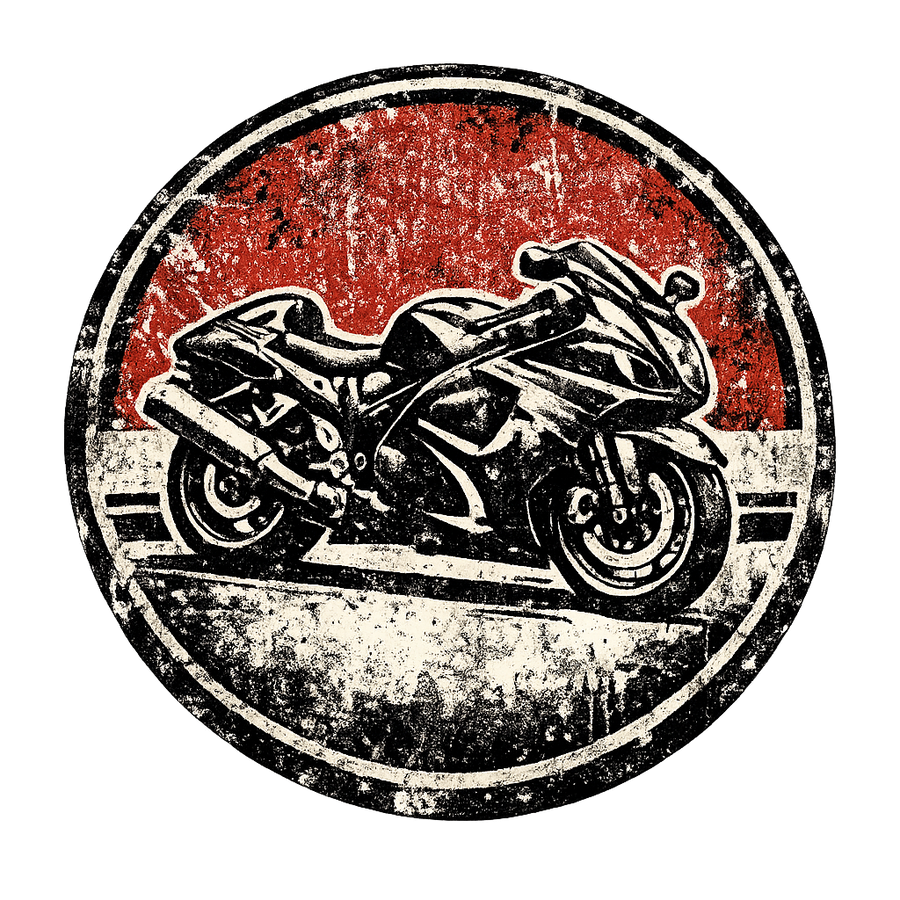 Suzuki Hayabusa GSX1300R [Cup Black] - Badge Grunge - Simple Face