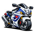 Suzuki hayabusa gsx1300r [T-shirt] - Cartoon - Borstafdruk