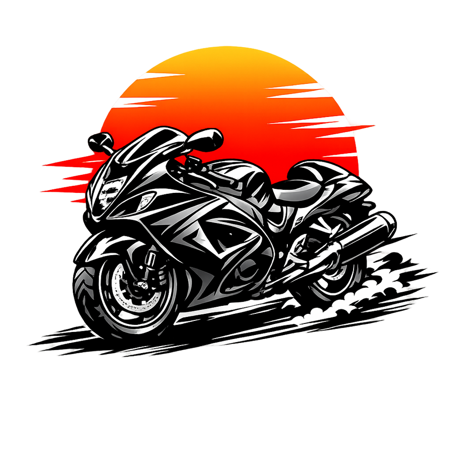 Suzuki hayabusa gsx1300r [T-Shirt] - Sunset Split - Potisk na hrudi